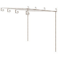 PERGOLA aus Eisen RITTO | 4x3x2,5m BxTxH, Antik-Braun | Rankhilfe Pergola - Braun, Metall (400/250/300cm) - DELUKE