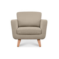 SESSEL TAGIO Massivholz-Beine, braun - Braun, Buchenholz/Textil (86/80/88cm) - KONSIMO®