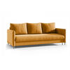 SCHLAFSOFA Belis in Gelb - Gelb, Holzwerkstoff/Textil (216/95/100cm) - Bettso
