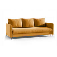 SCHLAFSOFA Belis in Gelb - Gelb, Holzwerkstoff/Textil (216/95/100cm) - Bettso