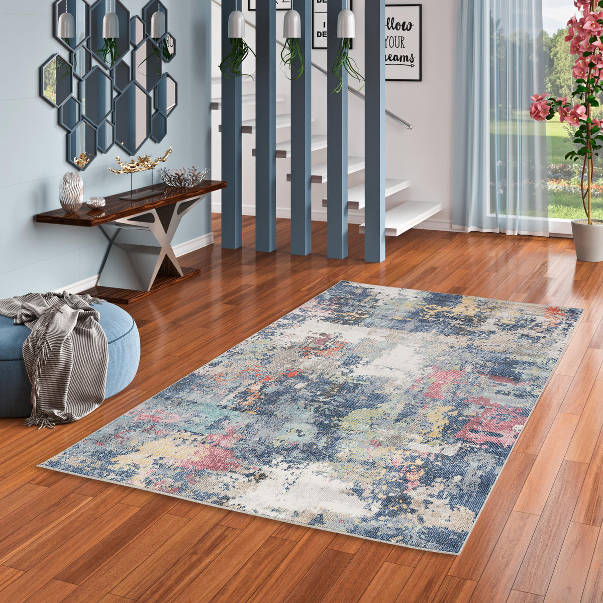IN- UND OUTDOOR DESIGNER TEPPICH LAGOS VERLAUF - Multicolor, Textil (80/160cm) - Pergamon