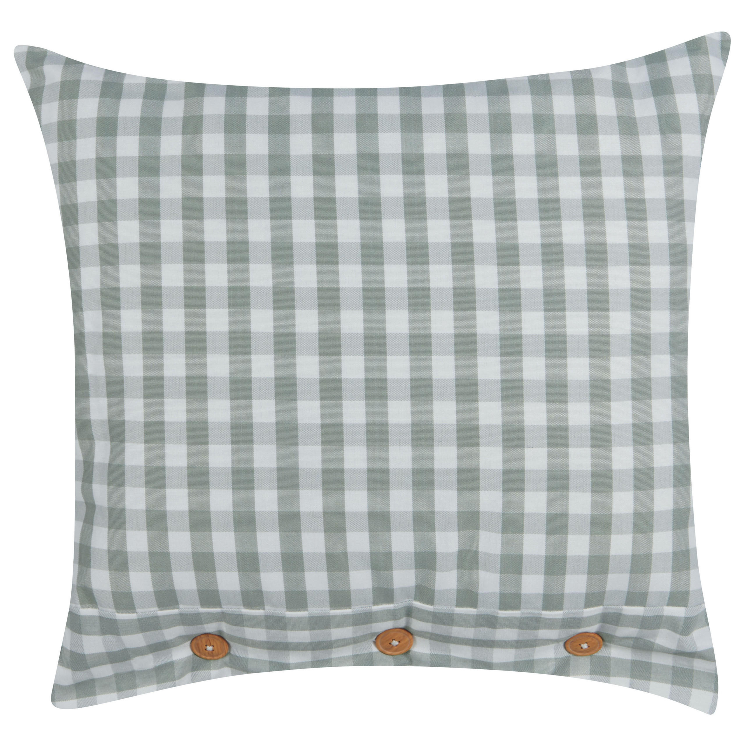 DEKOKISSEN Mintgrün 45/45 cm Talya - Weiß/Braun, Textil (45/45cm) - Beliani