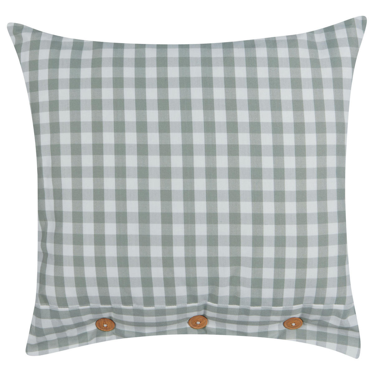 DEKOKISSEN Mintgrün 45/45 cm Talya - Weiß/Braun, Textil (45/45cm) - Beliani