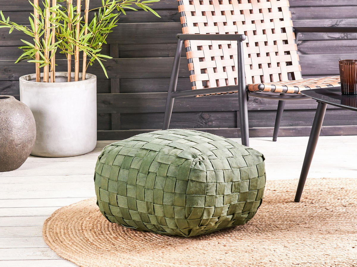 POUF Grün Bodla - Grün, Kunststoff (50/30/50cm) - Beliani