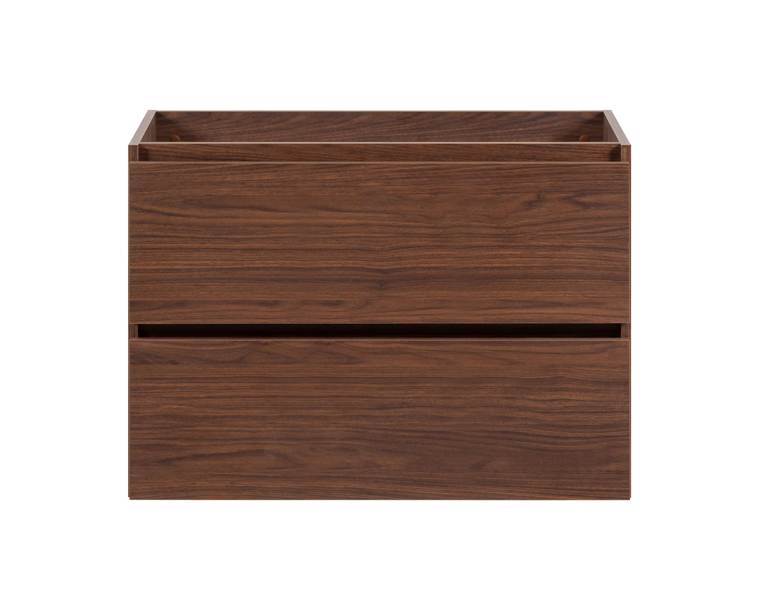 BADEZIMMERSCHRANK, Farbe: Eiche-Nussbaum, 80 x 46 x 60,7 cm, ohne Waschtischplatte - Eichefarben, Holzwerkstoff (80/60.7/46cm) - 3XE LIVING
