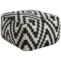 POUF Knidos 56/56/32 cm - Schwarz, Textil (56/32/56cm) - Beliani