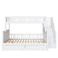 ETAGENBETT Massivholz Weiß - Weiß, Holz - Raumix