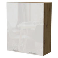 KÜCHENHÄNGESCHRANK Essen W4/80 Weiß Hochglanz / Eiche Artisan Matt 80 / 32,5 / 96cm - Weiß Hochglanz/Eiche Artisan, Holz/Holzwerkstoff (80/96/32.5cm) - Feldmann-Wohnen