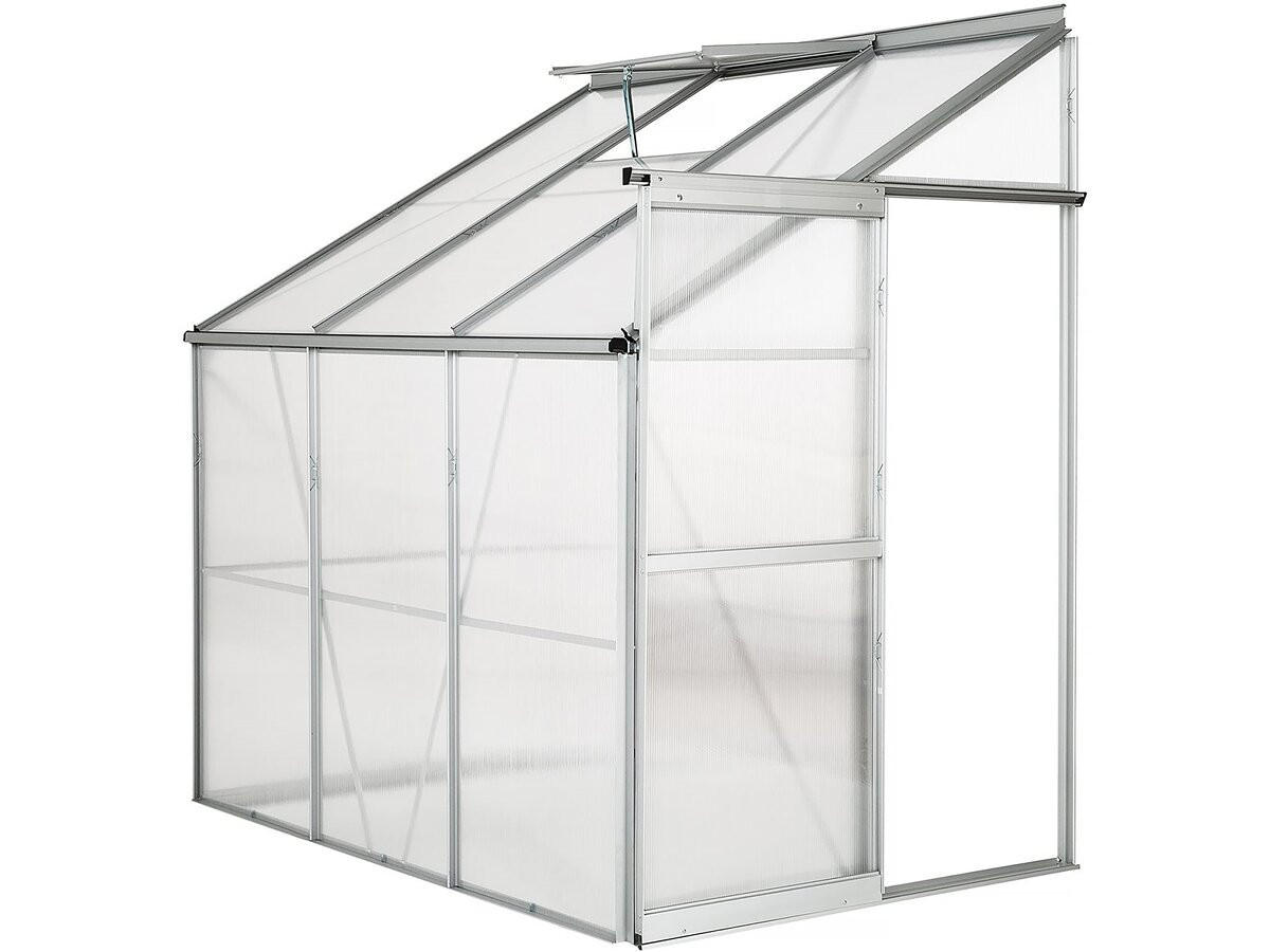 GEWÄCHSHAUS POLYCARBONAT aneth Grau - Grau, Metall (125/195/190cm) - Habitat Garten