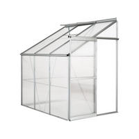 GEWÄCHSHAUS POLYCARBONAT aneth Grau - Grau, Metall (125/195/190cm) - Habitat Garten
