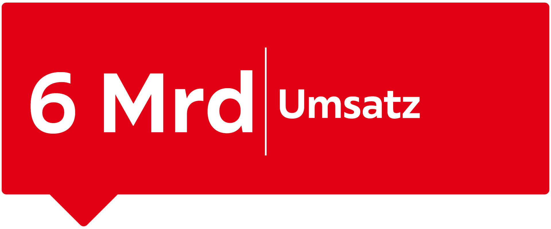 neue Umsatzzahl vor rotem Hintergrund