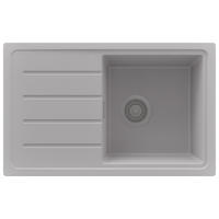 SPÜLBECKEN Kopenhagen Easy, 2-er set Grau 70/44 cm 1 Becken + Ablauf-Set ab 45er Unterschrank - Grau, Kunststoff (70/20/44cm) - Primagran