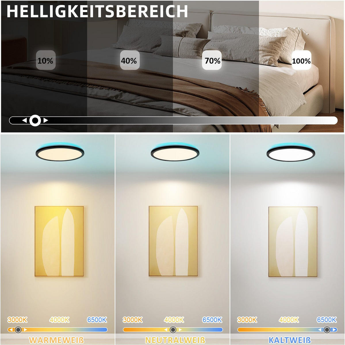 LED-DECKENLEUCHTE Lynch 30/30/2.7cm - Schwarz, Kunststoff (30/30/2.7cm) - Nettlife