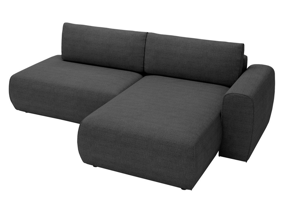 ECKSOFA Mila - Dunkelgrau/Schwarz, Holzwerkstoff/Kunststoff (164/264cm) - MIRJAN24