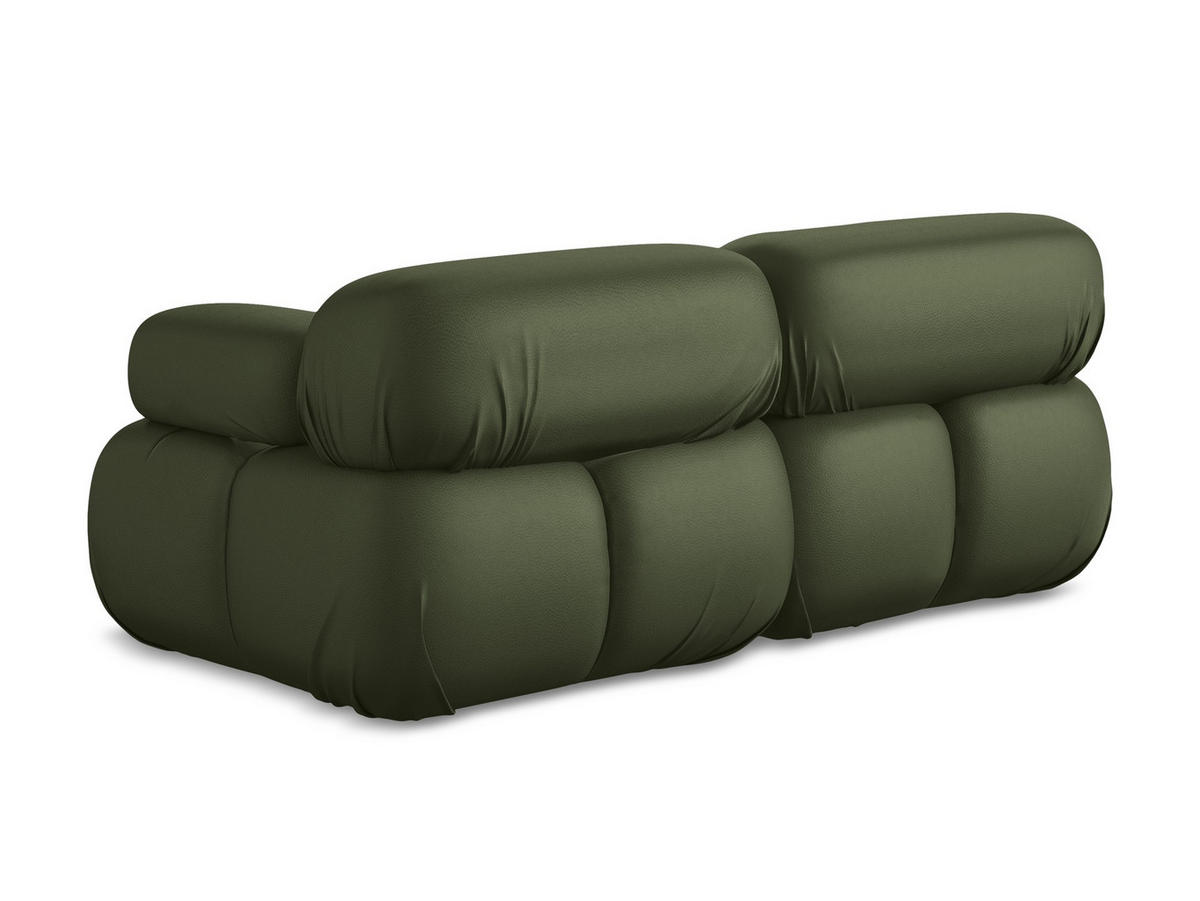 2-SITZER-SOFA Kunstleder Grün - Schwarz/Grün, Leder/Kunststoff (190/70/96cm) - Makamii