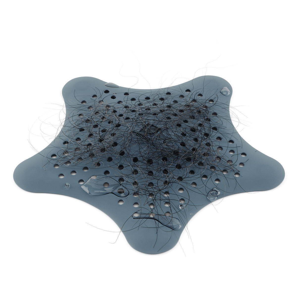 HAARSIEB Starfish mit Saugnäpfen, Schieferblau - Blau, Kunststoff (15/1/15cm) - Umbra