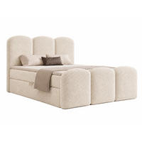BOXBETT ROYAL 120x200 cm in Beige, Bettkasten, Topper, Bouclé-Stoff - Beige, Holz/Textil (120/200cm) - EMLAR Home