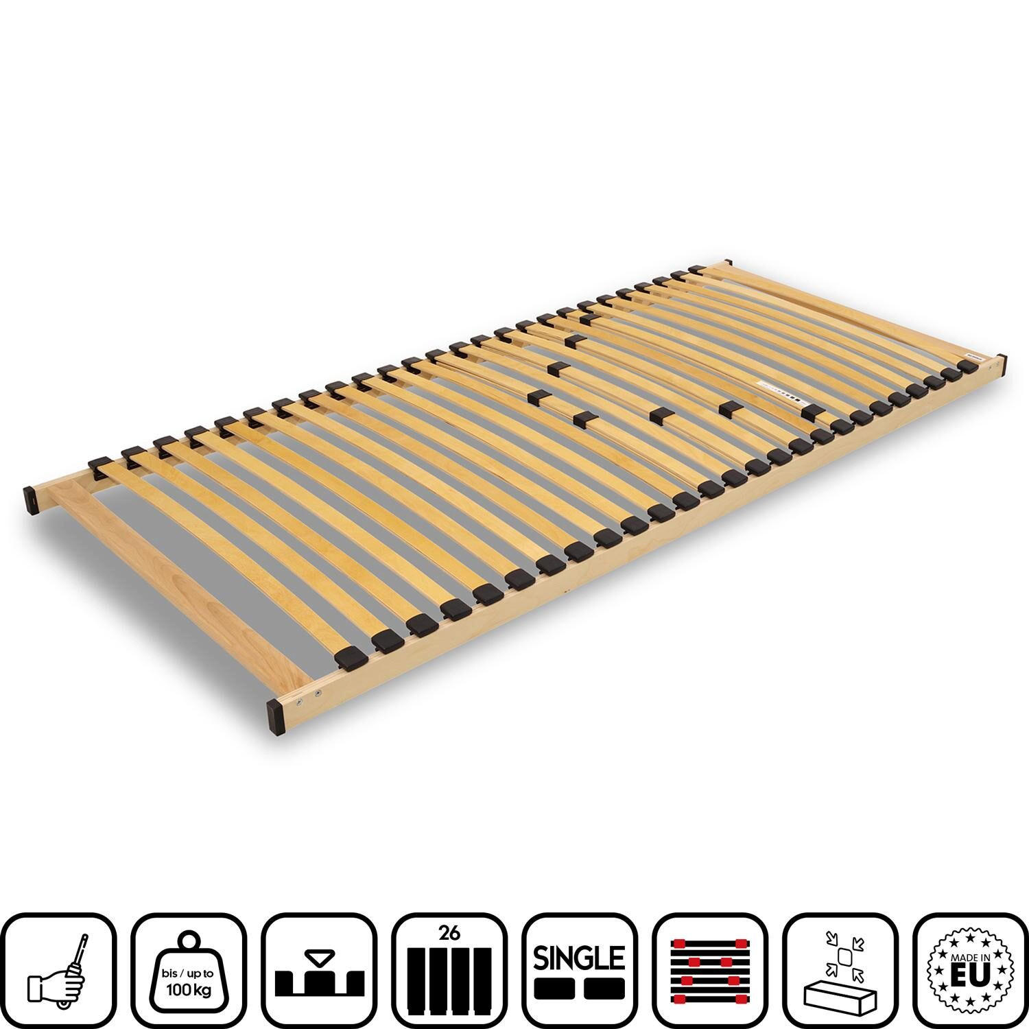 Thumbnail - Matratzen Discount Lattenrost, Weiß, Textil, 100x200 cm, Schlafzimmer, Lattenroste