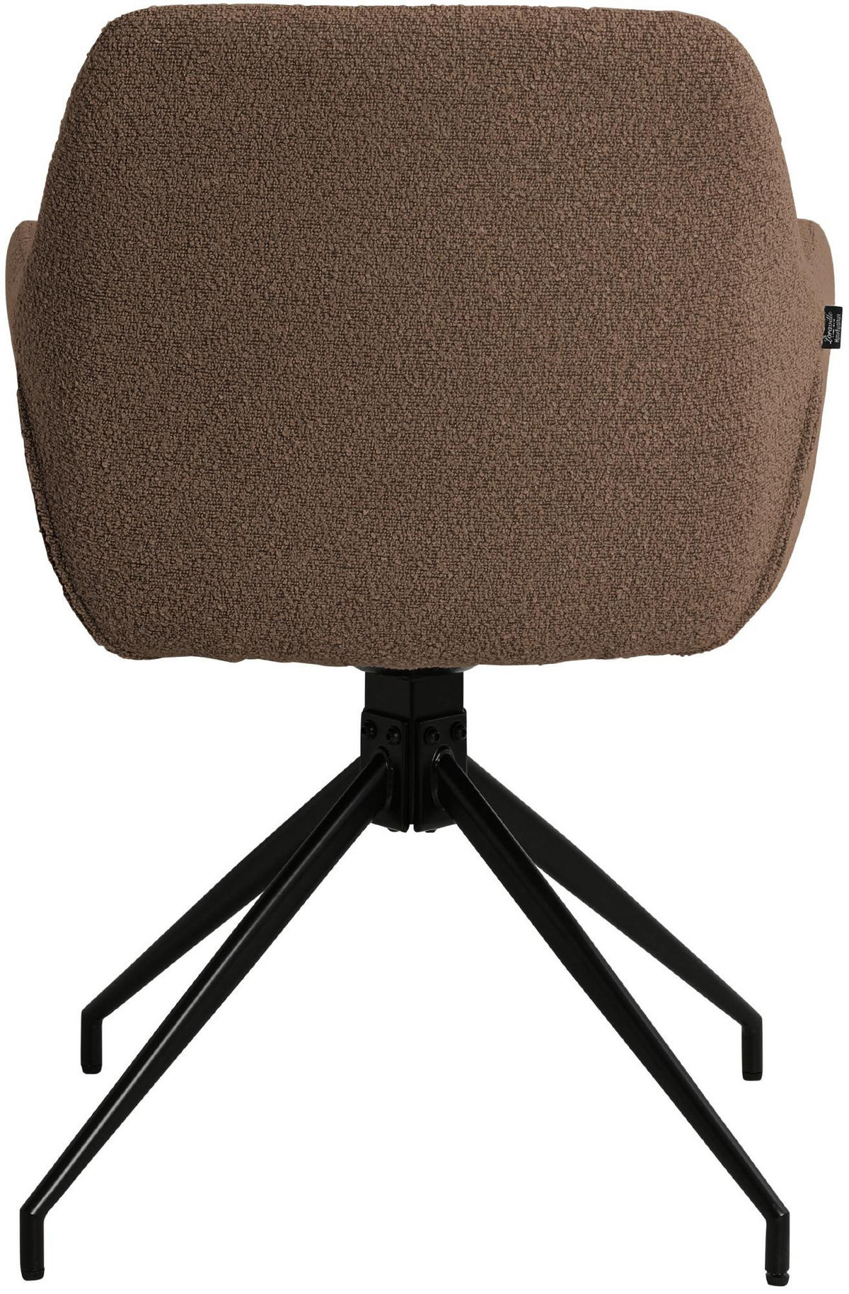 ARMLEHNENSTUHL Stoff Braun - Schwarz/Braun, Textil/Metall (58/85/60cm) - CLP