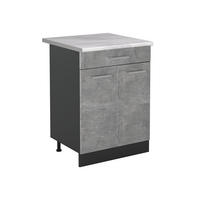 DULAP DE BAZĂ DE BUCĂTĂRIE R-Line, beton/antracit, 60 cm cu sertar стільниця Мармур - antracit/gri, compozit lemnos (60/81.6/60cm) - Vicco