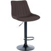 BARHOCKER Stoff taupe - Taupe/Schwarz, Textil/Metall (49.5/91/50cm) - CLP