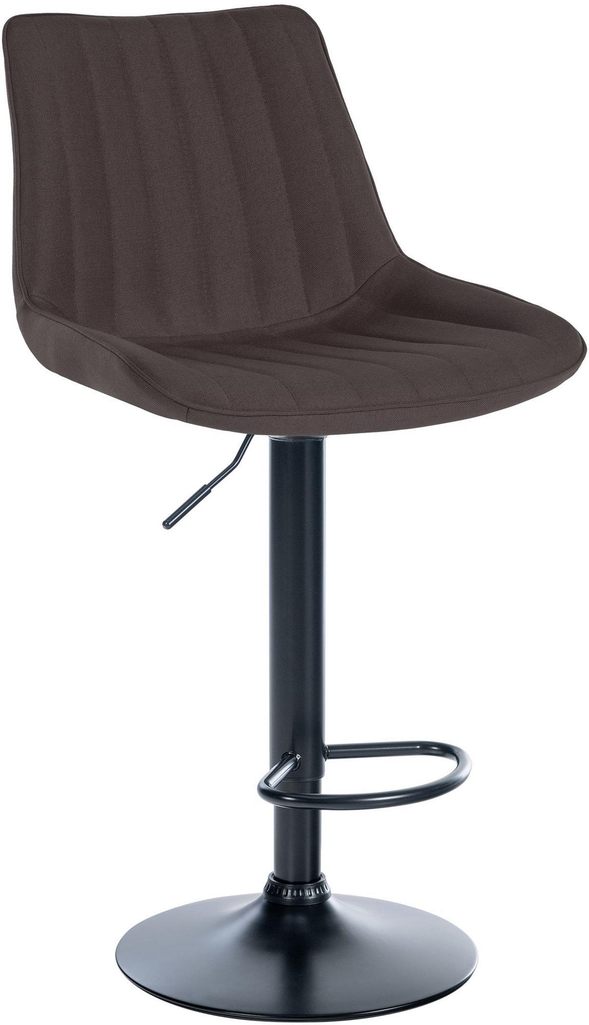 BARHOCKER Stoff taupe - Taupe/Schwarz, Textil/Metall (49.5/91/50cm) - CLP