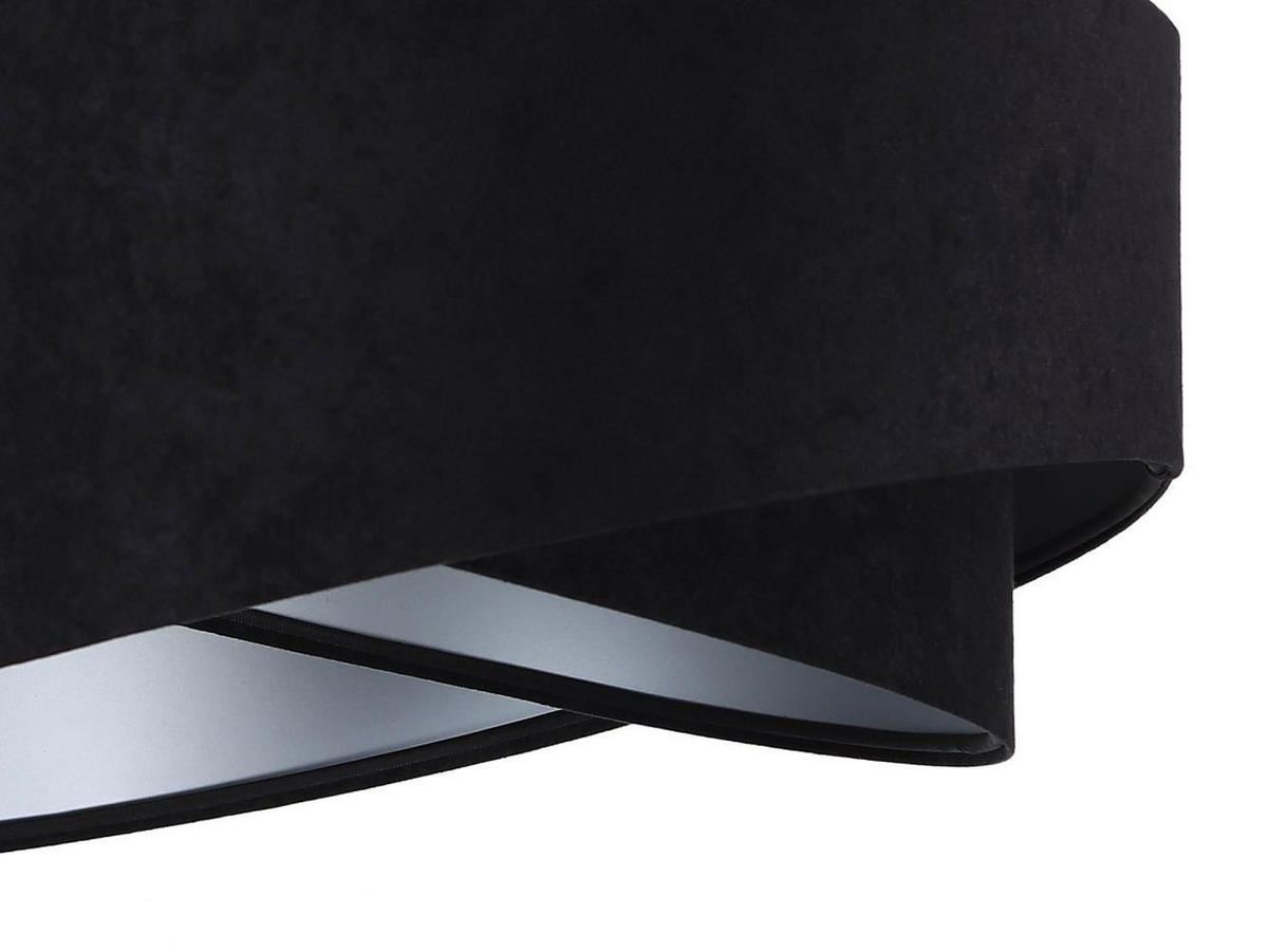 HÄNGELEUCHTE Schwarz 50/23 cm - Silberfarben, Kunststoff (50/1.3/23cm) - ONZENO