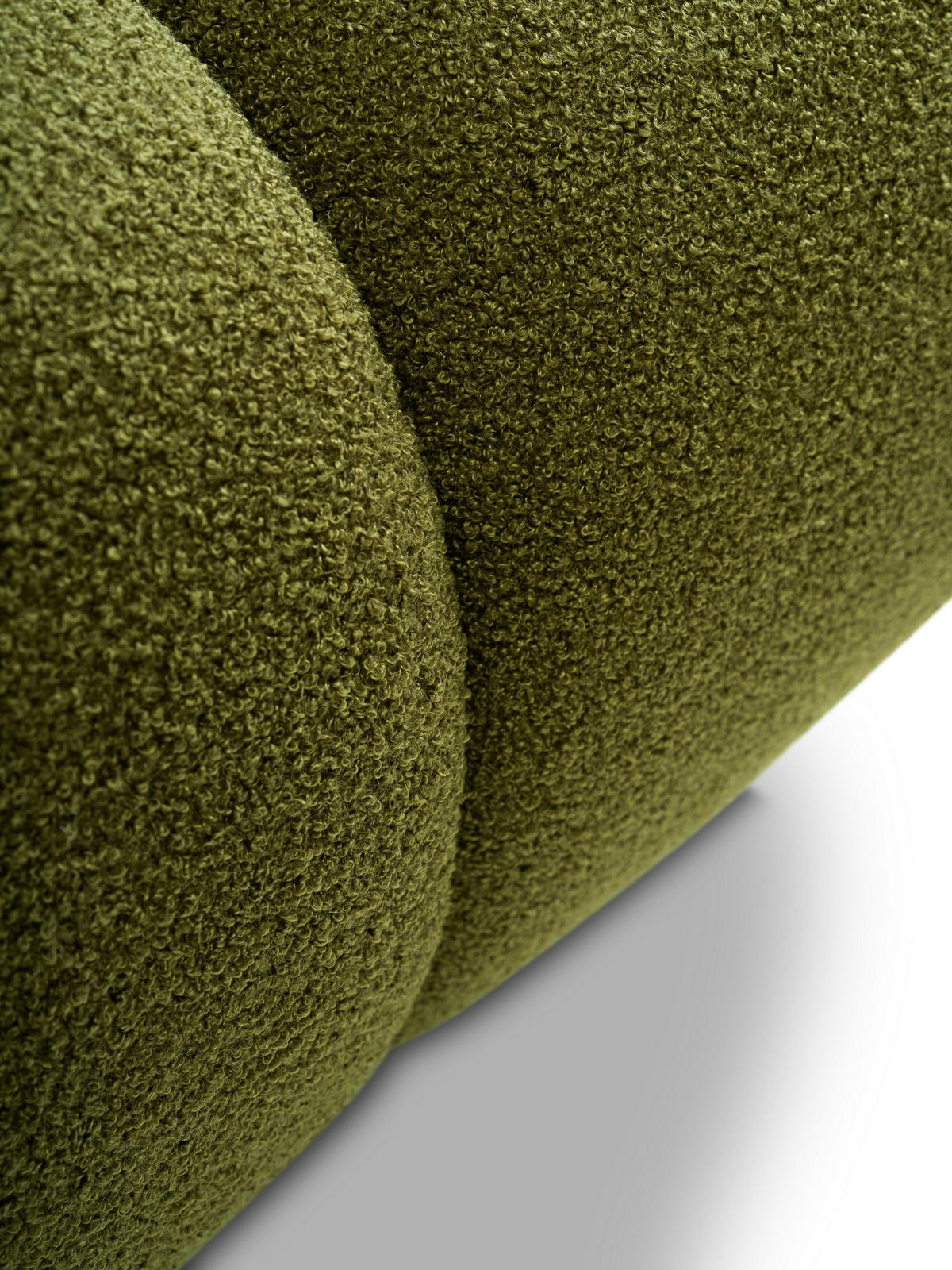 BETTSOFA CORSO Grün Bucle-Stoff mit Schlaffunktion - Grün, Holz (214/89/104cm) - MASSENO