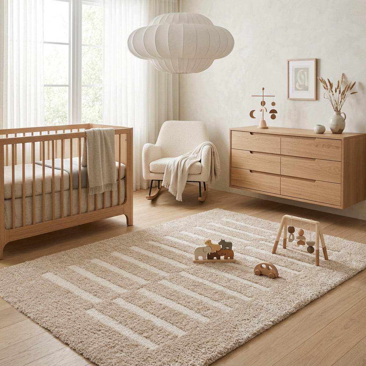 TEPPICH, Weicher, dicker mit Reliefeffekt beige - Beige, Textil (120/170cm) - AFK Living