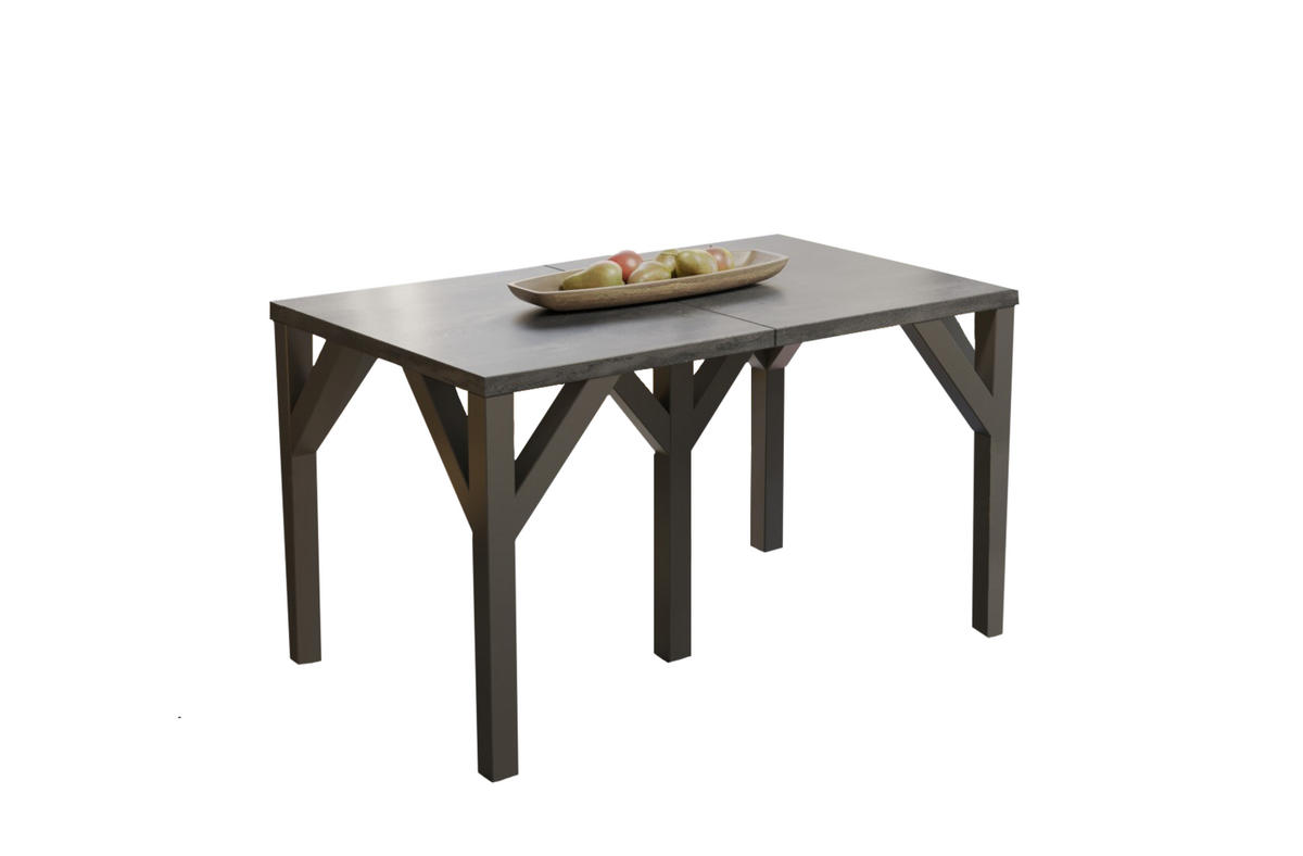 ESSTISCH Dunaj ausziehbar bis 295 cm - Graphitfarben, Holzwerkstoff (130/90/75cm) - Endo-Moebel