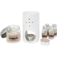 DUFTSET Kamin Sandelholzbaum - Weiß, Keramik (7.5/17.6/25.5cm) - Home Styling Collection