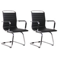 SCHWINGSTUHL 2er Set Lederlook schwarz - Schwarz, Textil/Metall (57/96/60cm) - CLP