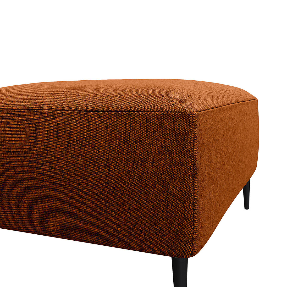 POLSTERHOCKER - Rostfarben/Schwarz, Textil/Metall (90/45/60cm) - home24