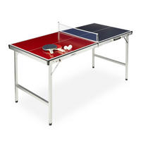TISCHTENNISPLATTE - Multicolor, Holzwerkstoff/Metall (151/67.5cm) - Relaxdays