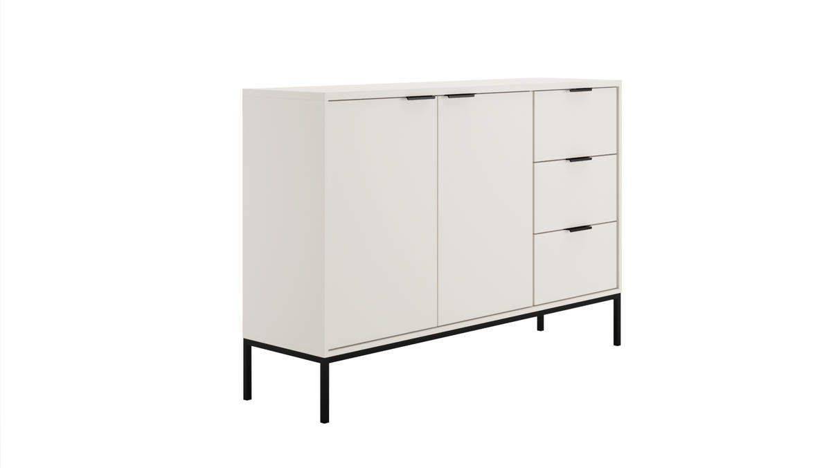 KOMMODE Austin 40/100,4/150 - Schwarz/Weiß, Holzwerkstoff (40/100/150cm) - RAUMHIRSCH FURNITURE