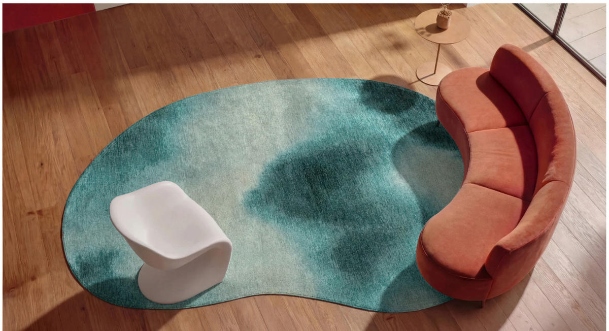 TEPPICH modern Flachgewebe AERO Blau 340 x 235 cm - Blau, Textil (340/235cm) - Novatrend