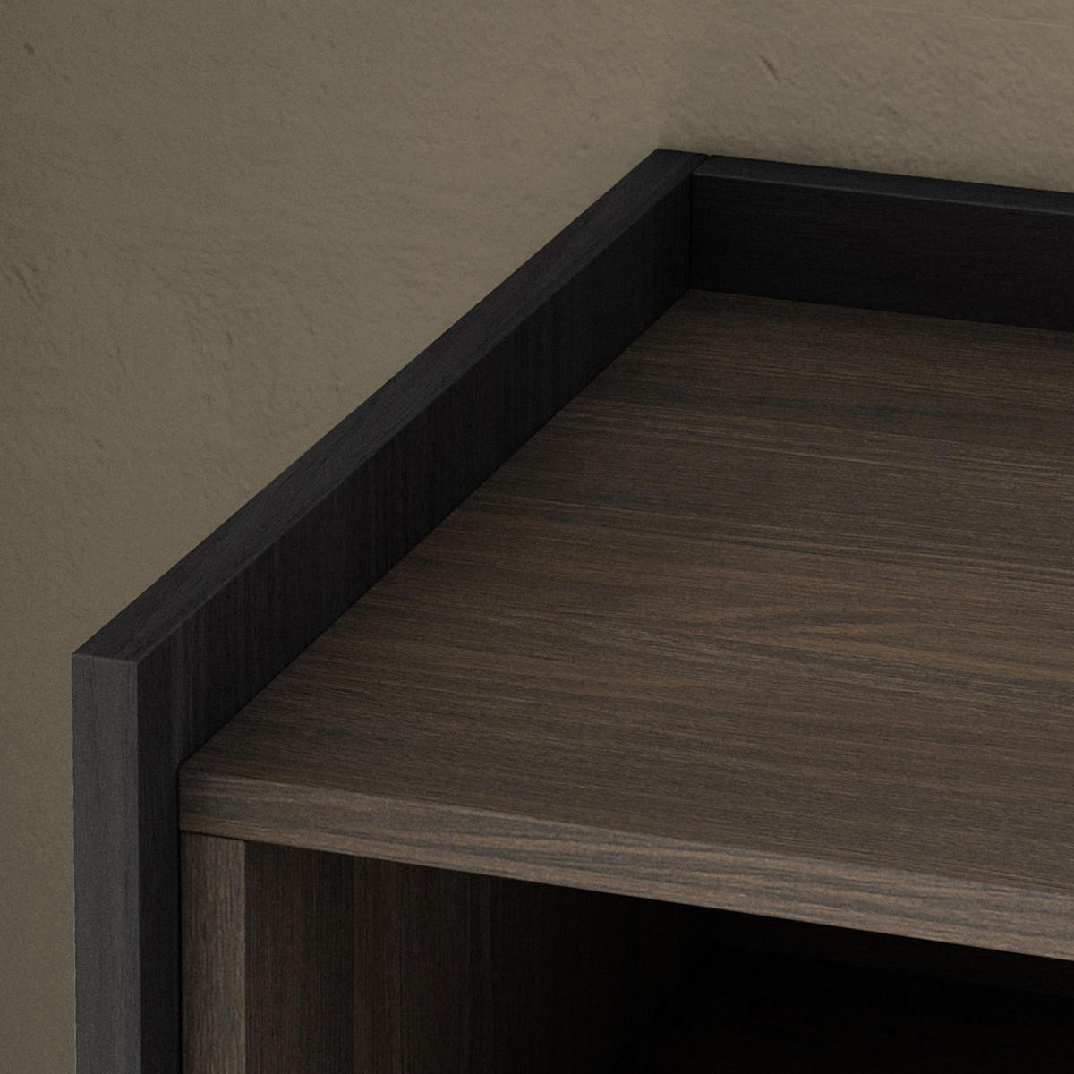 SIDEBOARD, Eiche und Schwarz, 156/37/80cm, Kamin mit Feuereffekt - Dunkelbraun, Holzwerkstoff (156/80/37cm) - Skraut Home