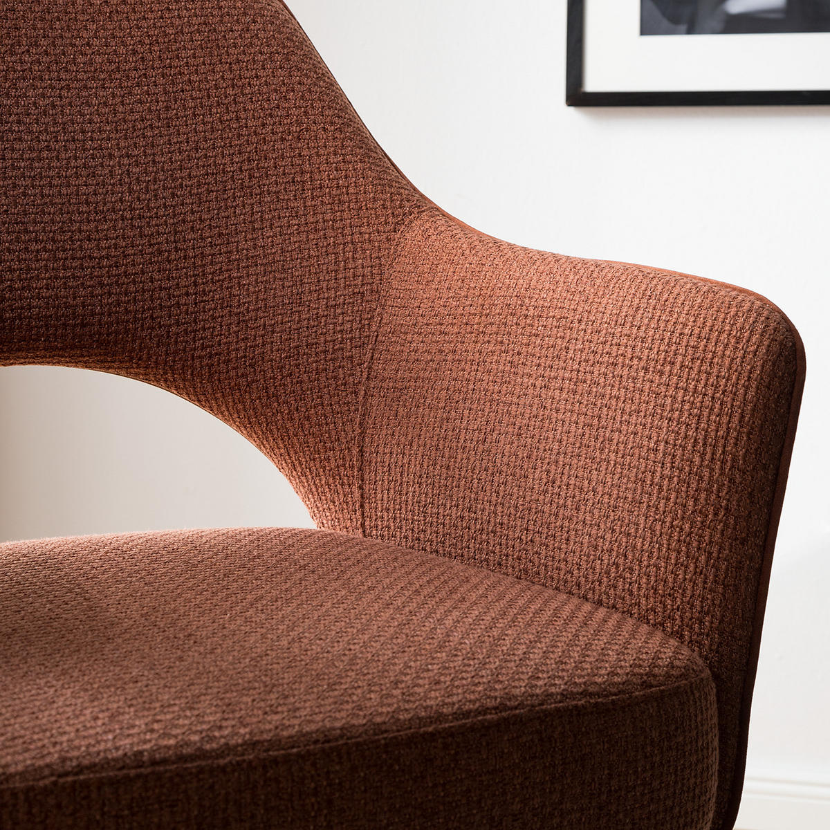 DREHBARER ARMLEHNENSTUHL - Rostfarben, Textil/Metall (64/85/61cm) - home24