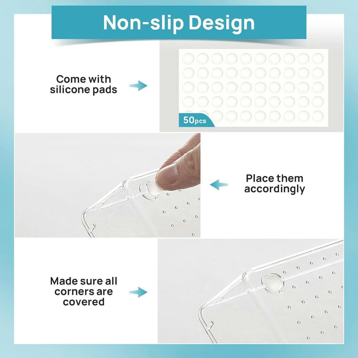 SCHUBLADEN Organizer 10-teiliges Set transparent - Transparent, Kunststoff (22.9/5.6/5.6cm)