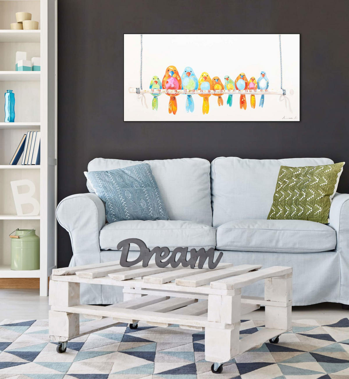 ACRYLBILD HANDGEMALT 120/60 cm - Multicolor, Holz/Textil (120/60cm) - KUNSTLOFT