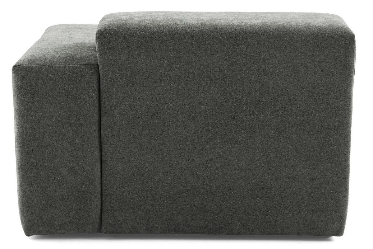 3-SITZER modulares Sofa HEAVEN SET 1 Links, Breite 255 cm Webstoff Dunkelgrau - Dunkelgrau/Schwarz, Holz/Kunststoff (255/71/102cm) - Muffo