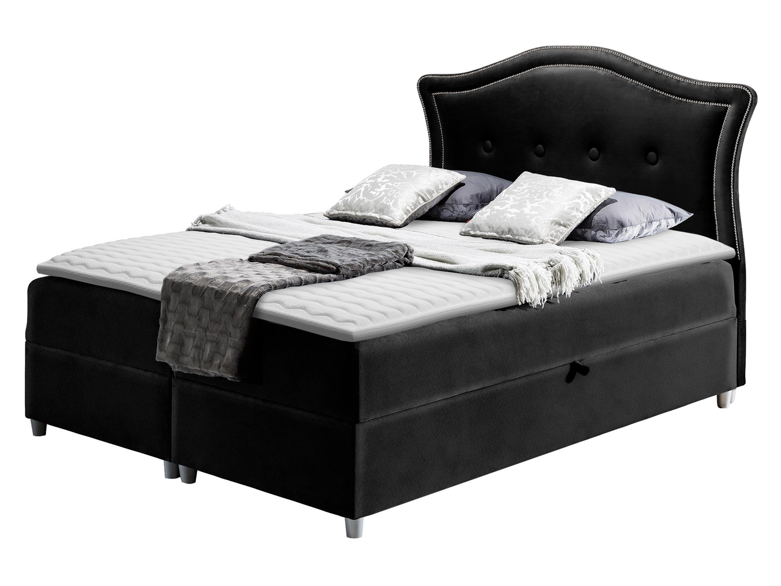 BOXBETT Bedran - Schwarz, Holz (200/200cm) - MIRJAN24