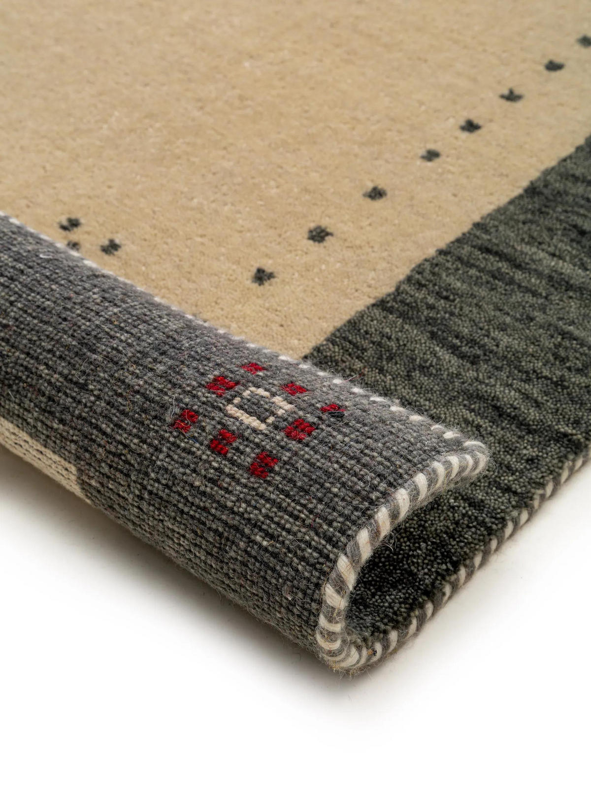 WOLLTEPPICH-LÄUFER Jamal Beige/Grau 80x300 cm - Beige, Textil (80/300cm) - benuta Nest