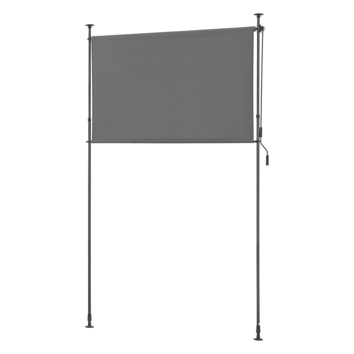 AUSSENROLLO Cimarra - Dunkelgrau, Textil/Metall (200/270cm) - pro.tec