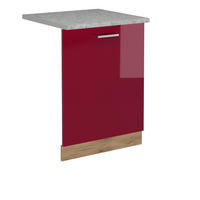 ČELNÍ PANEL MYČKY R-Line Červená vysoký lesk - medově dubová/červená, kompozitní dřevo (60/81.8/1.6cm) - Vicco