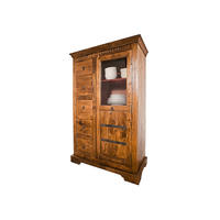 VITRINE Akazie 95x45x147 honig lackiert OXFORD #0417 - Braun, Holz (95/147/45cm) - Massivmoebel24