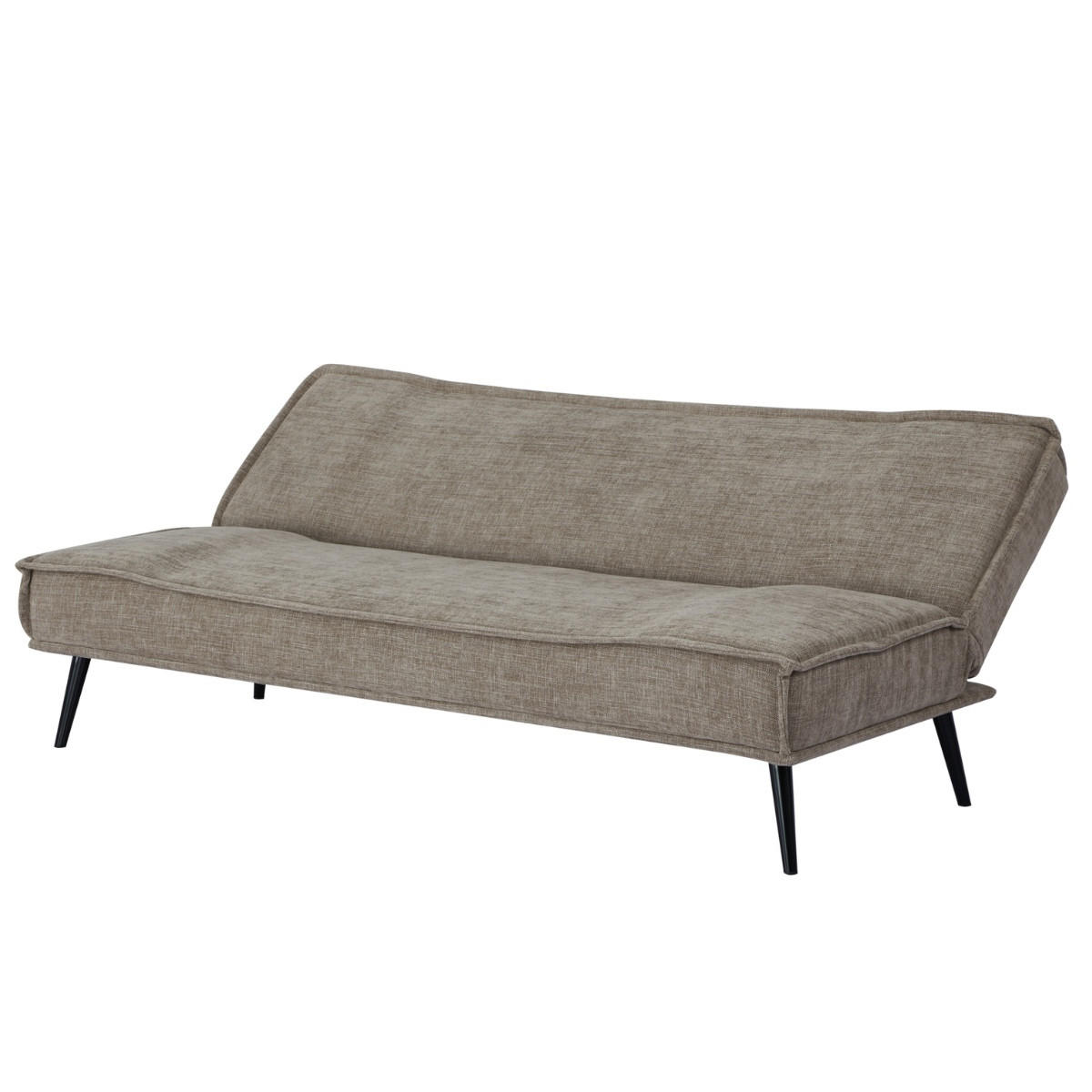 SCHLASOFA 3-Stizer aus Stoff 181x83x81cm, taupe - Taupe, Textil (83/81/181cm) - Giga Meubel
