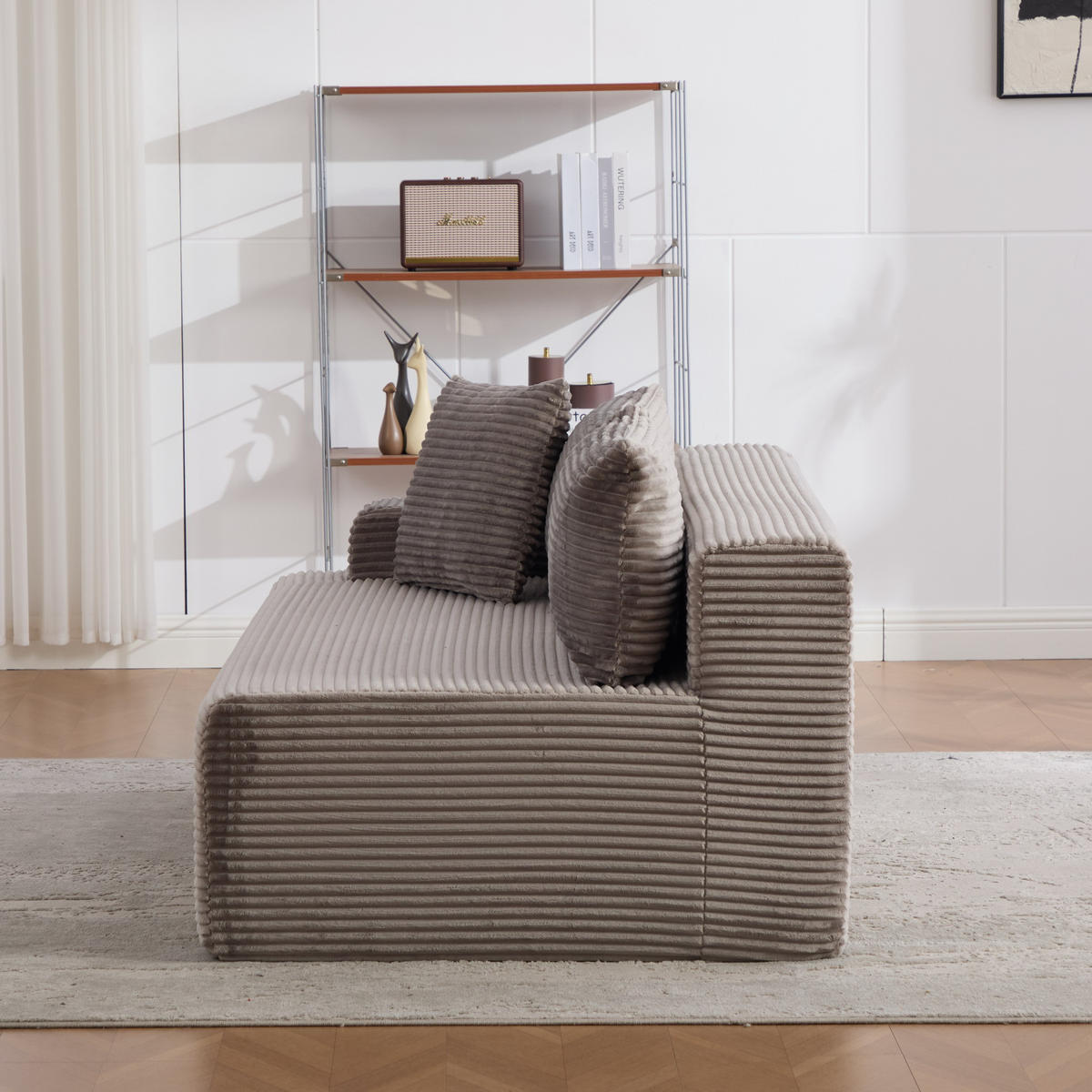 SOFAELEMENT 172/99/74.5 cm Grau Chenillestoff - Grau, Textil (99/74.5/172cm) - Oxeza