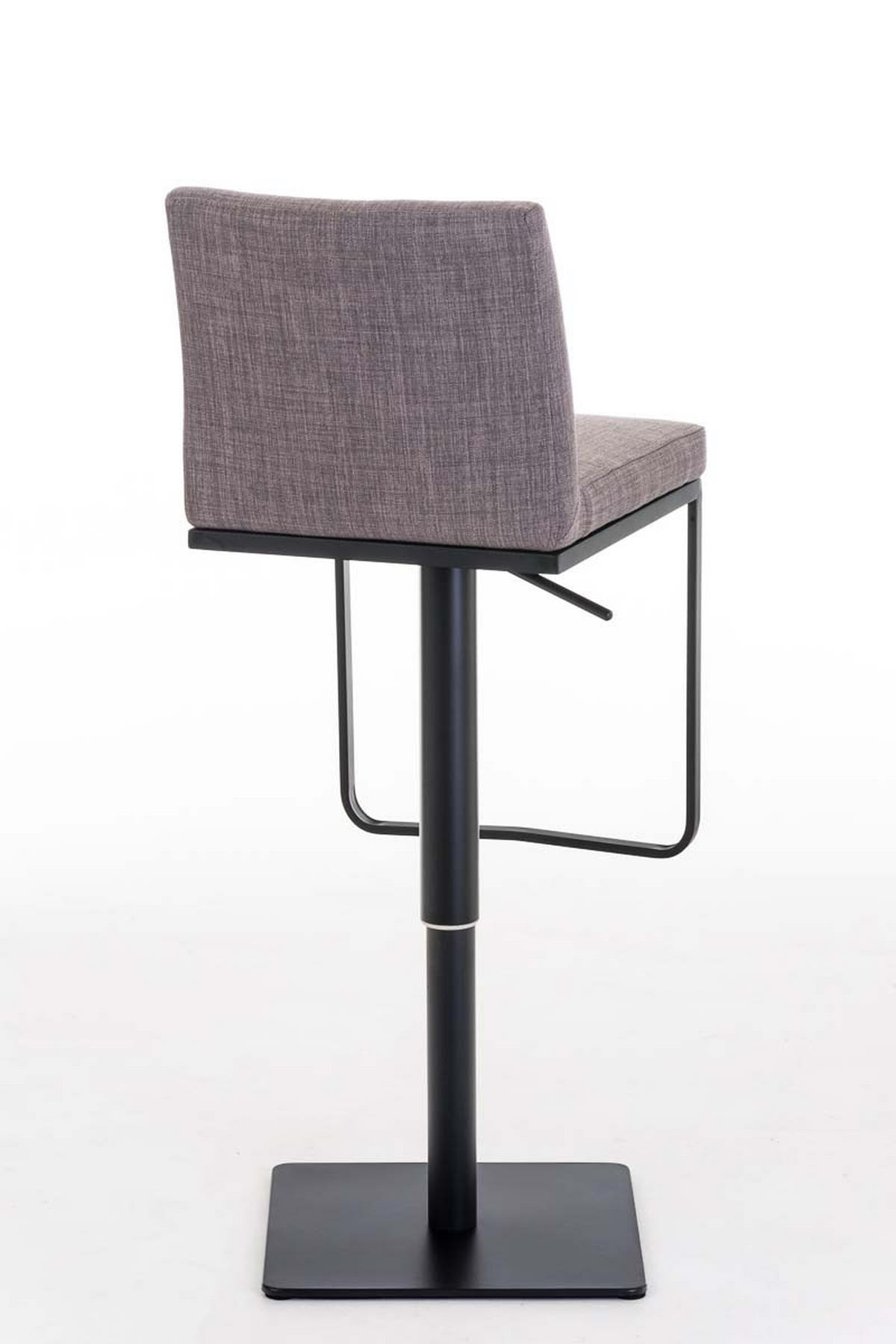 BARHOCKER Carin Stoff Grau Schwarz - Grau, Textil/Metall (42/86/44cm) - DELUKE