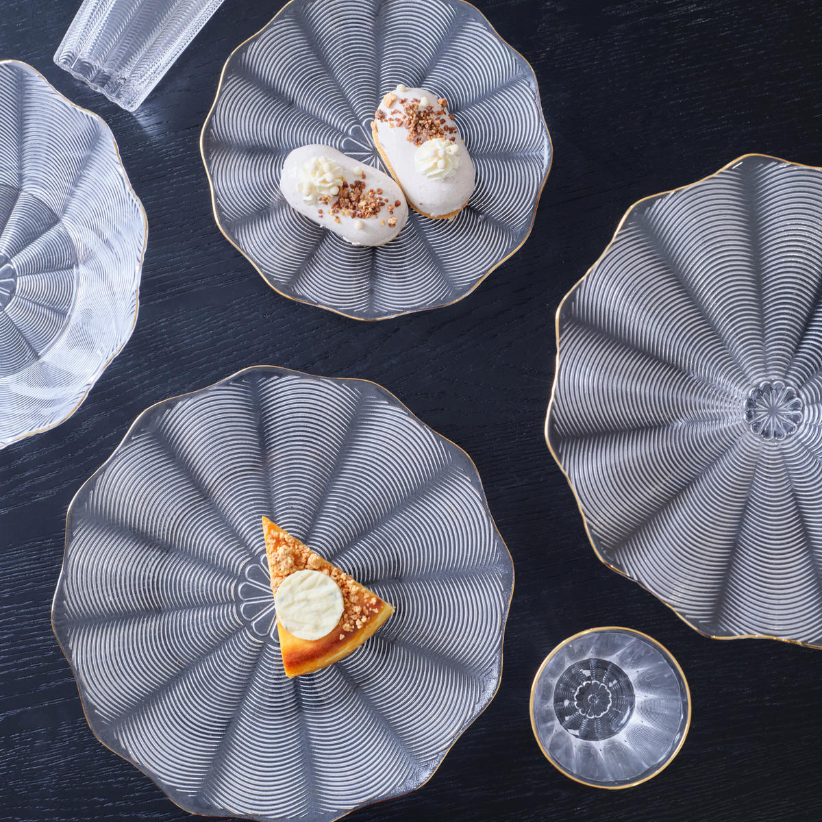 SERVIERTELLER Katanias - Transparent, Glas (22cm) - home&you